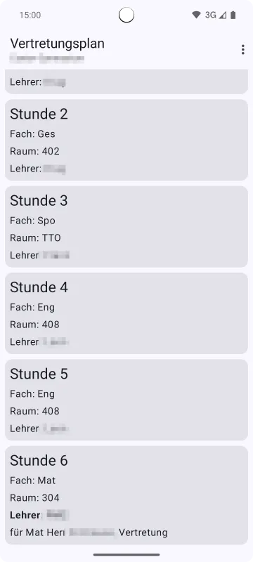 Vertretungsplan.io - free substitution plan App screenshot 2