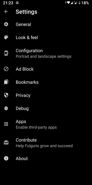 Fulguris Web Browser screenshot 6
