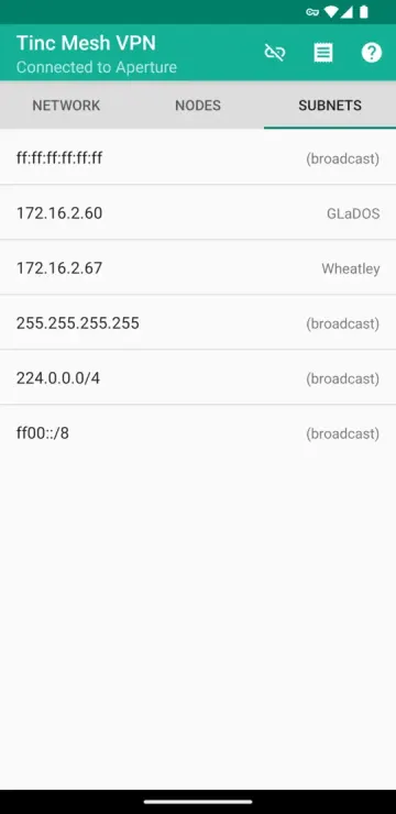Tinc Mesh VPN screenshot 1