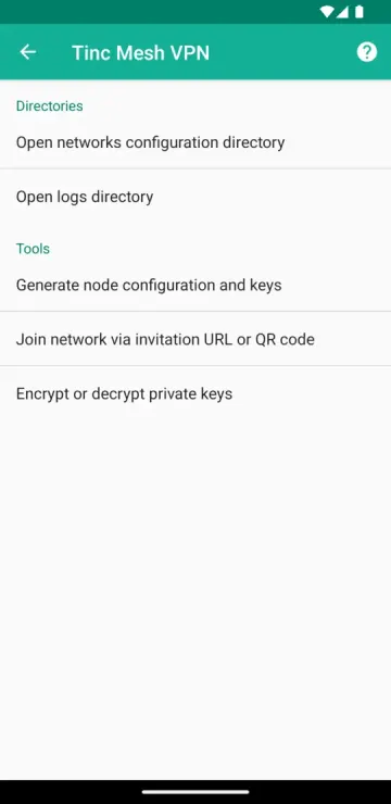 Tinc Mesh VPN screenshot 3
