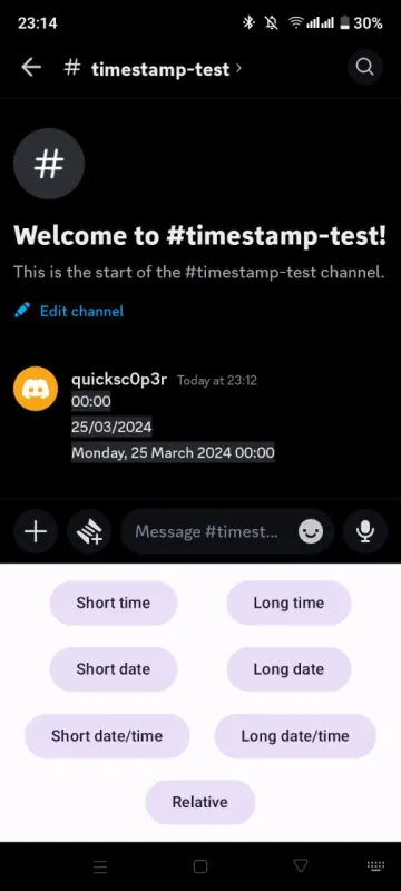 Discord Timestamp Inserter screenshot 1