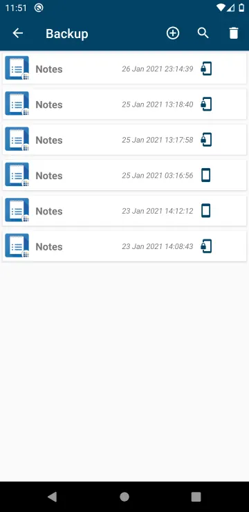 Backup (PFA) screenshot 2
