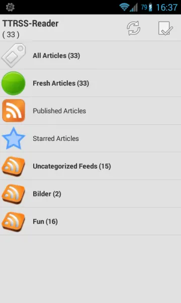 TTRSS-Reader screenshot 2