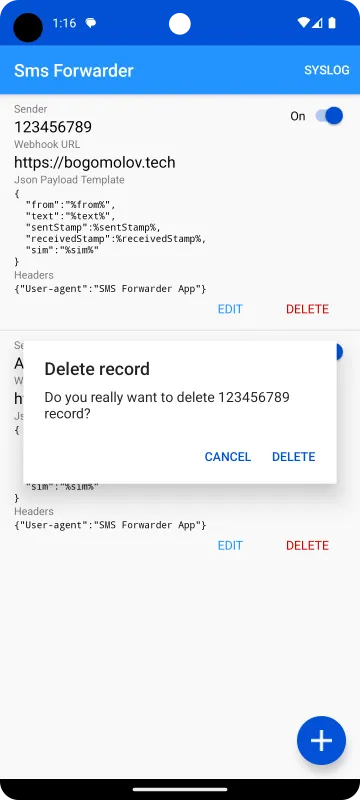 SMS to URL Forwarder screenshot 3