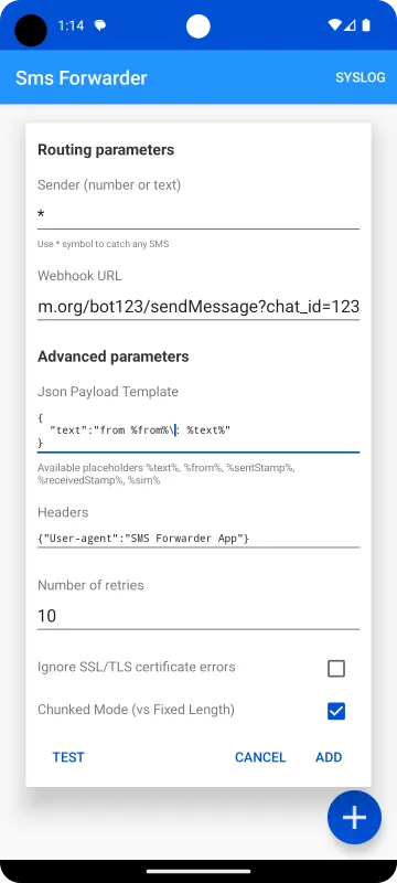SMS to URL Forwarder screenshot 4