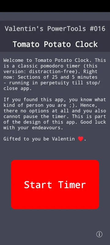 Valentin's PowerTools #016 - Tomato Potato Clock screenshot 1