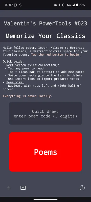 Valentin's PowerTools #023 - MemorizeYourClassics screenshot 1