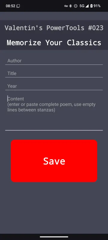 Valentin's PowerTools #023 - MemorizeYourClassics screenshot 3
