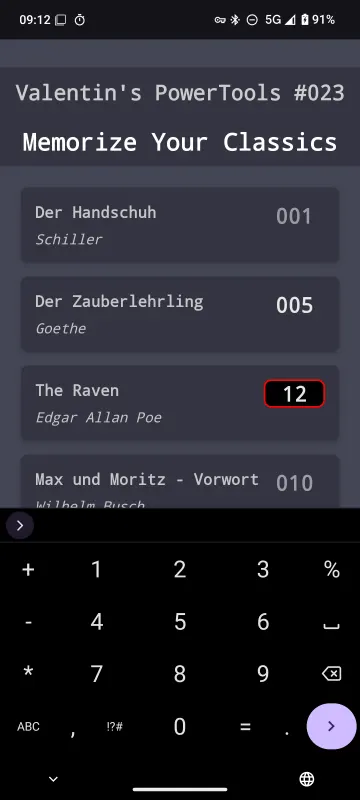 Valentin's PowerTools #023 - MemorizeYourClassics screenshot 5