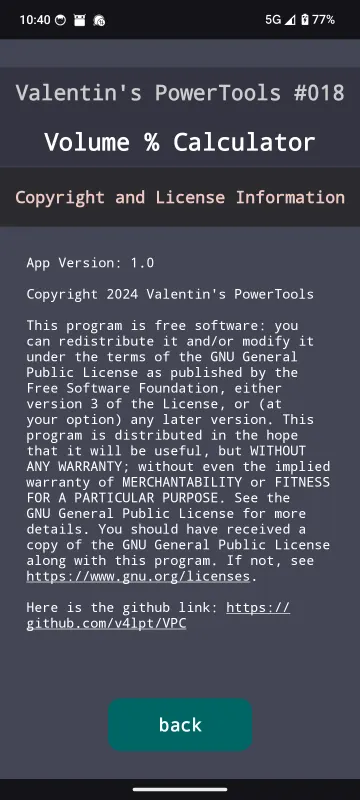 Valentin's PowerTools #018 - Volume Percent Calcul screenshot 3