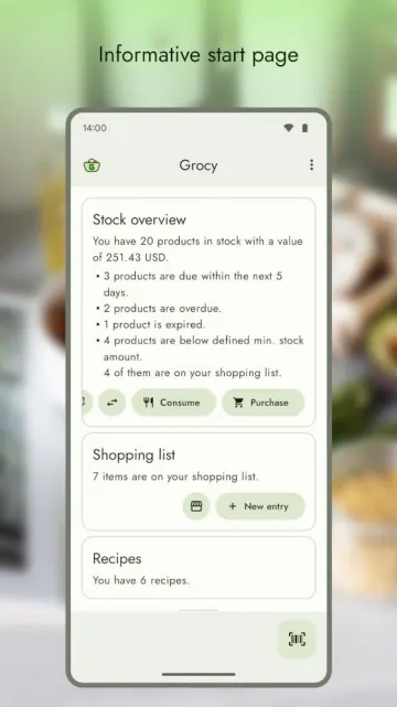 Grocy: Self-hosted Grocery Management screenshot 1